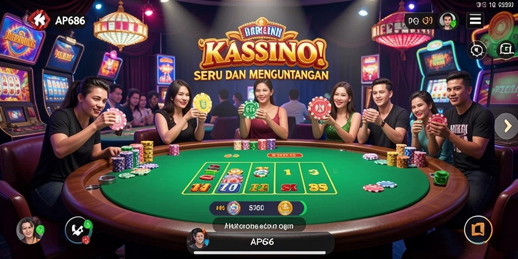 Screenshot gameplay AP686 menunjukkan suasana Kasino yang menegangkan dan menyenangkan.
