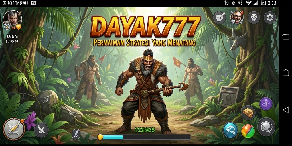 Screenshot yang menampilkan aksi gameplay strategis DAYAK777.