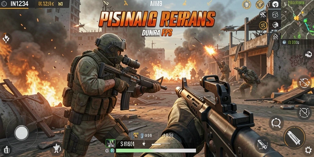 Gameplay action-packed IN1234 dengan pertempuran intens dan strategi mendalam.