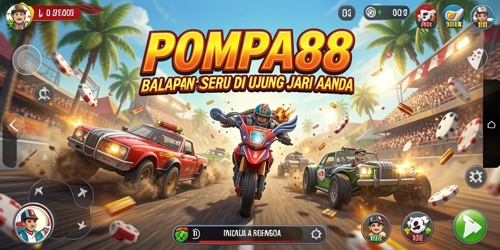 Gameplay Racing POMPA88 yang mendebarkan dan penuh aksi.